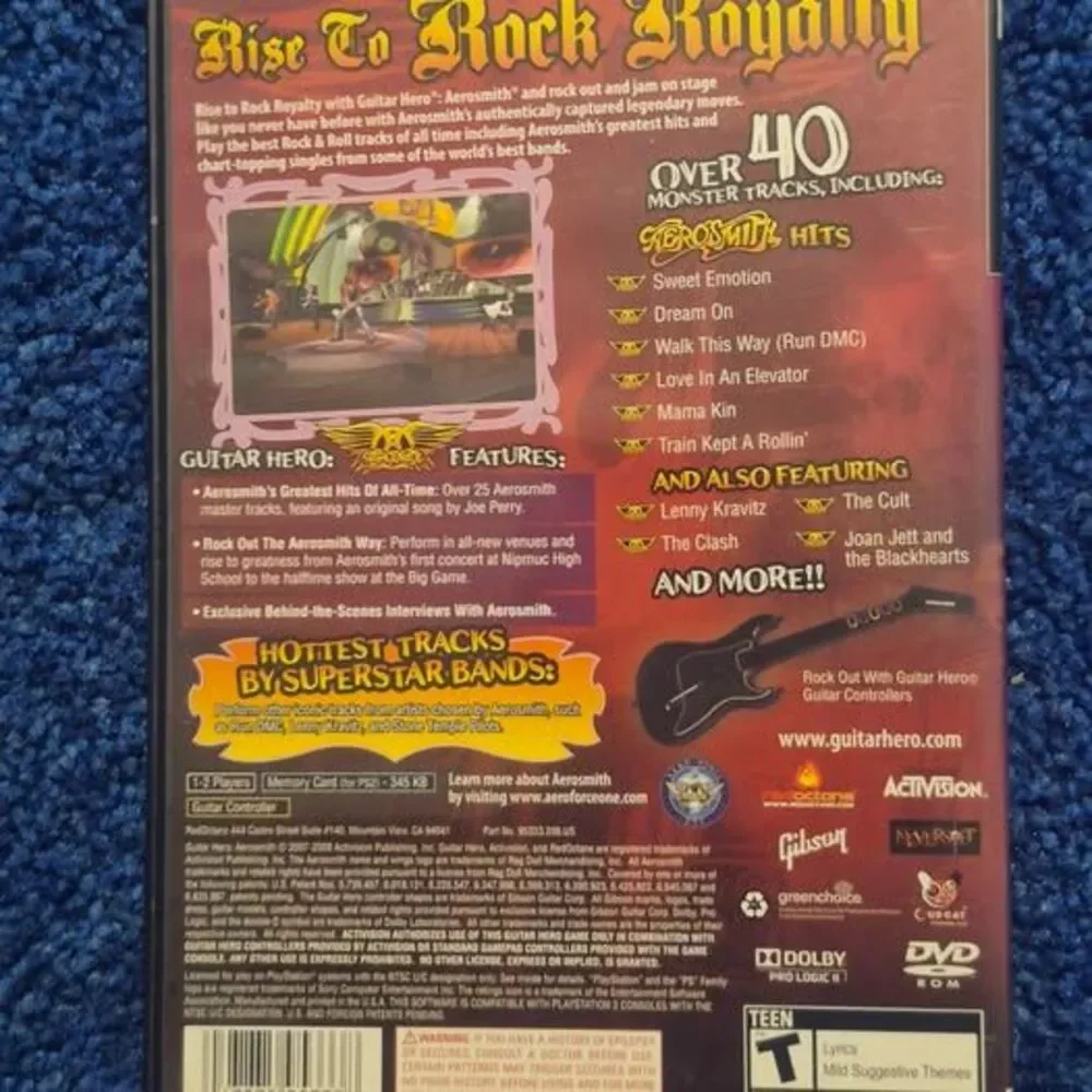 2 Guitar Hero Playstation 2 Games,  Aerosmith and World Tour